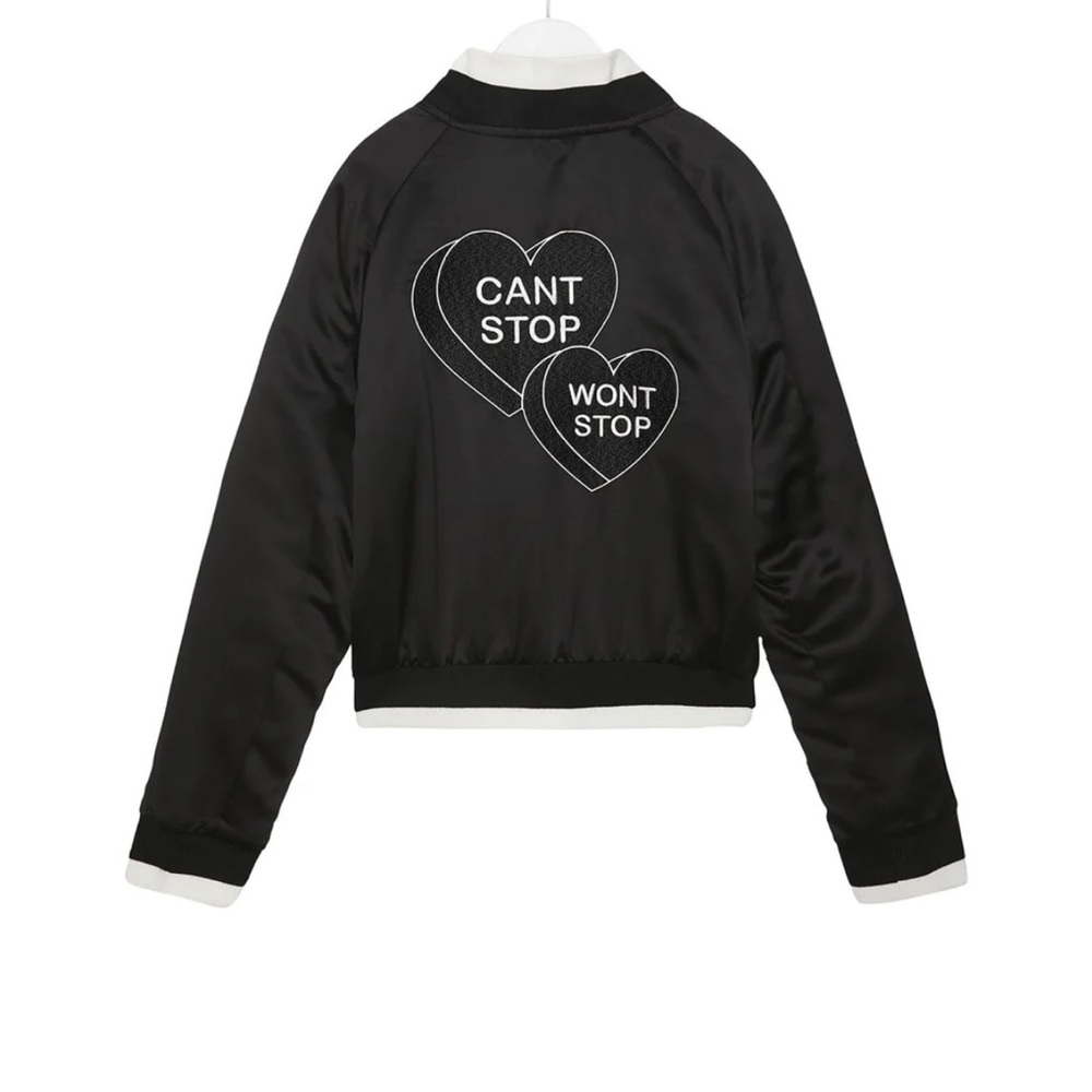 - Spiritual Gangster - Can't Stop Girl's Satin Reversible Jacket Sz 8